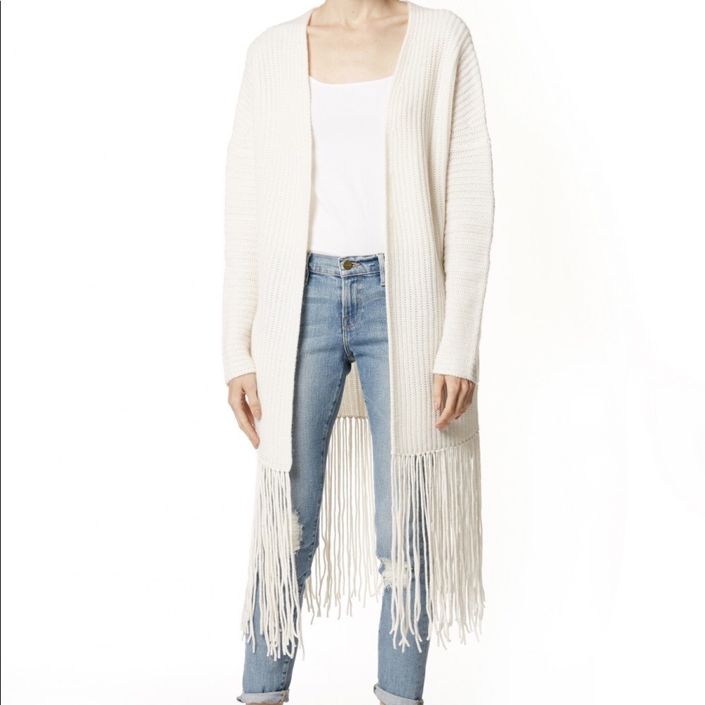 360 Cashmere Quincy Fringe Cardigan